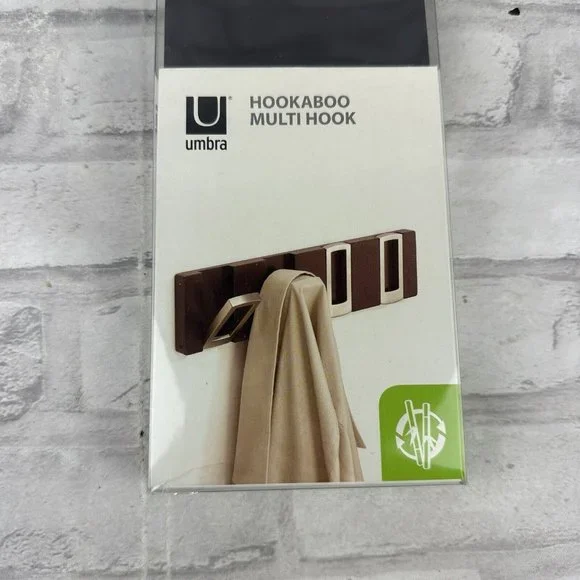 Umbra Hookaboo Multi Hook Bamboo & Metal 4 Hooks New In Package solofficialkw.com